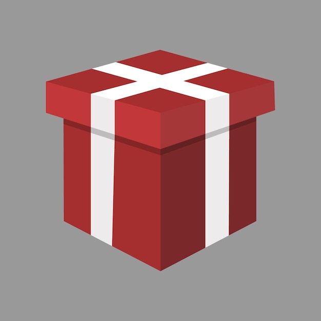 Gift box 3d vector illustration