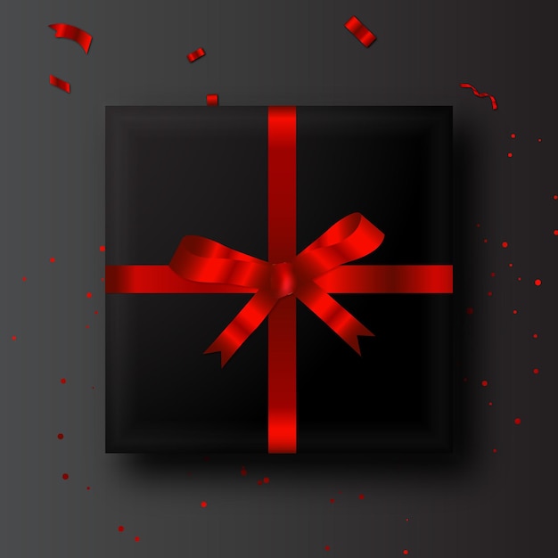 Vector gift box black friday