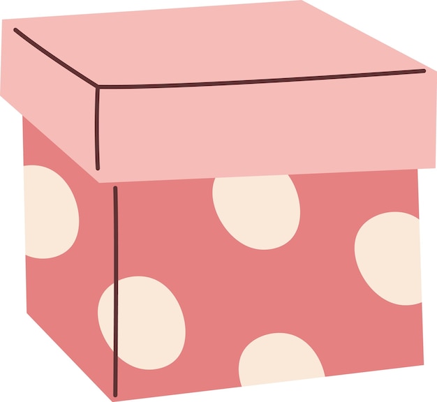 Vector gift box dotted