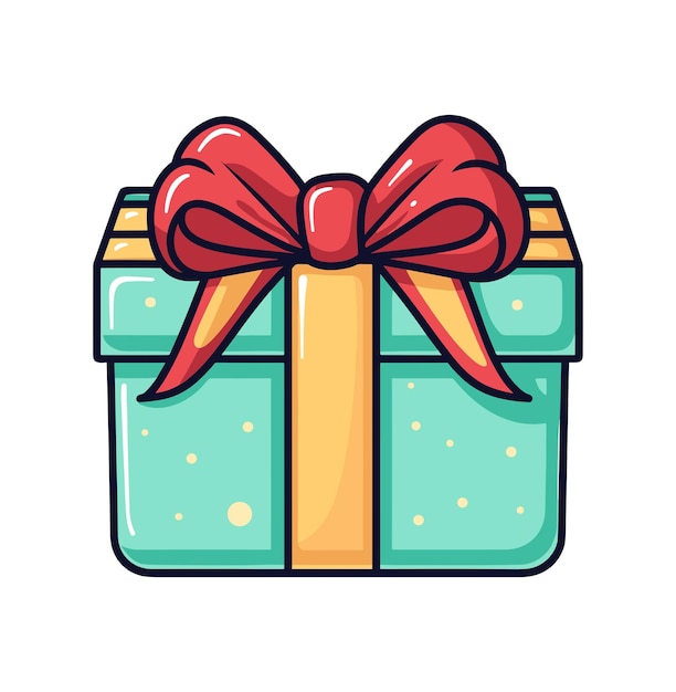 gift box flat design vector illustration