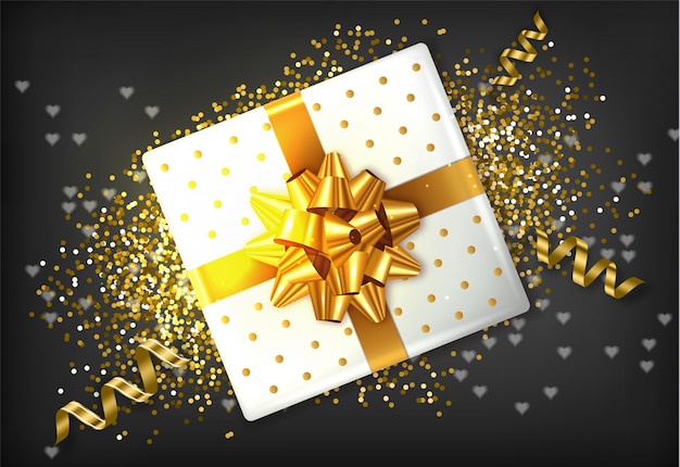 gift box golden bow