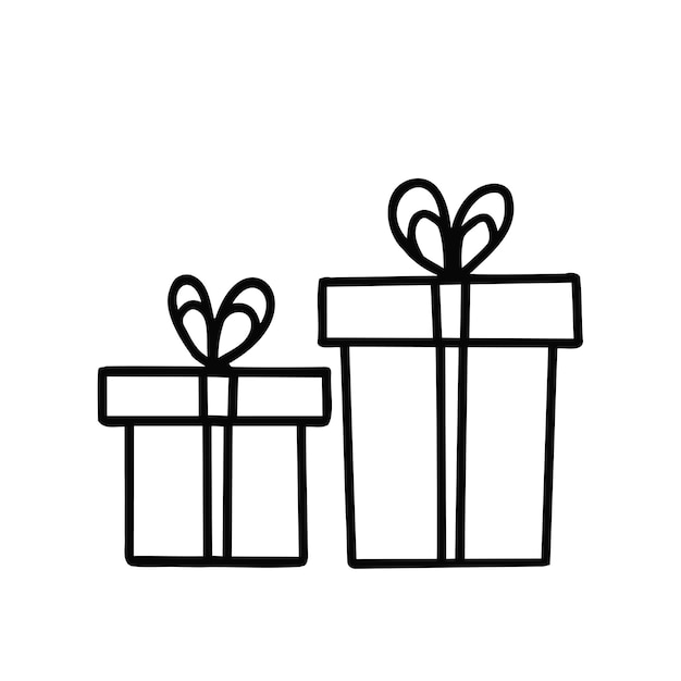 Gift box Hand drawn illustration