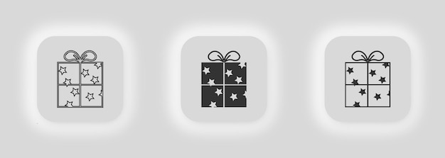 Gift box icon Birthday illustration symbol Surprise vector