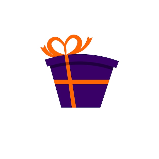 Gift box icon Christmas present Xmas symbol outline design template vector illustration