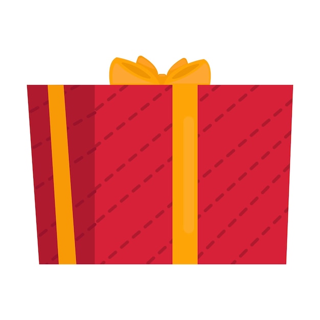 Gift box icon. flat illustration of gift box icon for web design