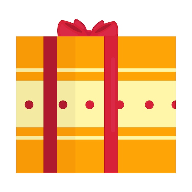 Vector gift box icon. flat illustration of gift box icon for web design