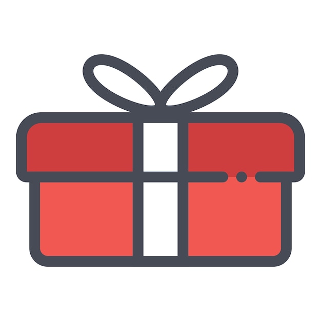 gift box icon isolated on white background