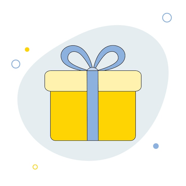 Gift box icon in line style surprise gift boxes flat modern graphic vector illustration