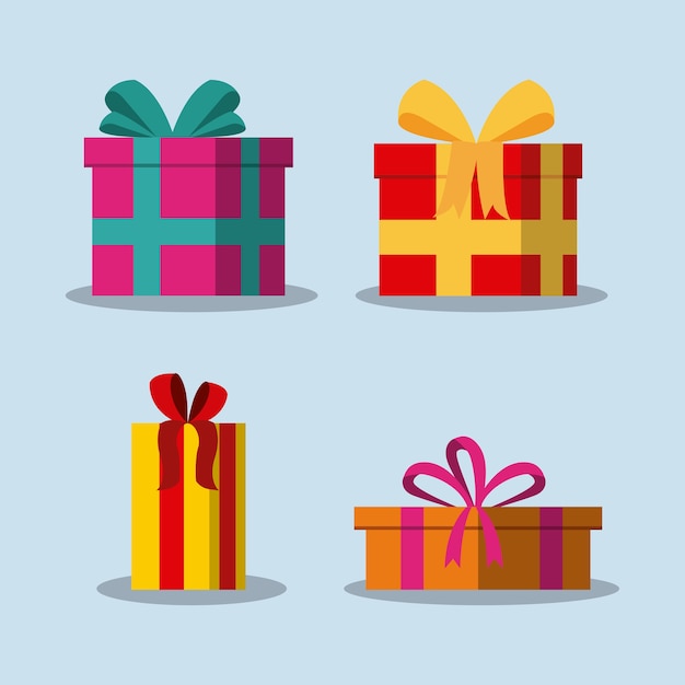 Gift box icon set