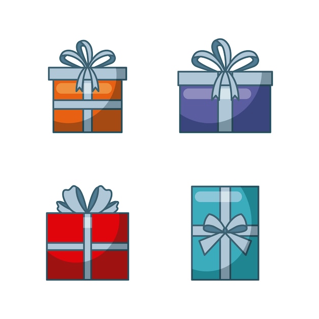 gift box icon set 