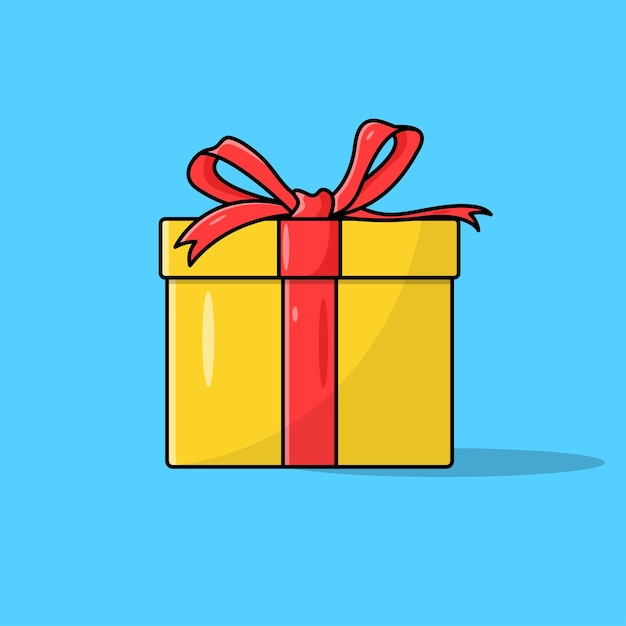 Gift box icon vector illustration. Christmas present box