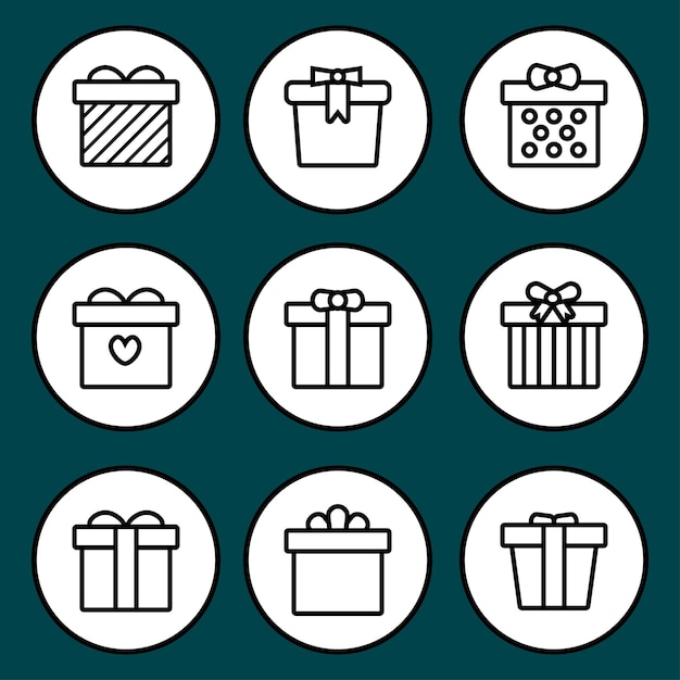 Gift box icon Vector illustration