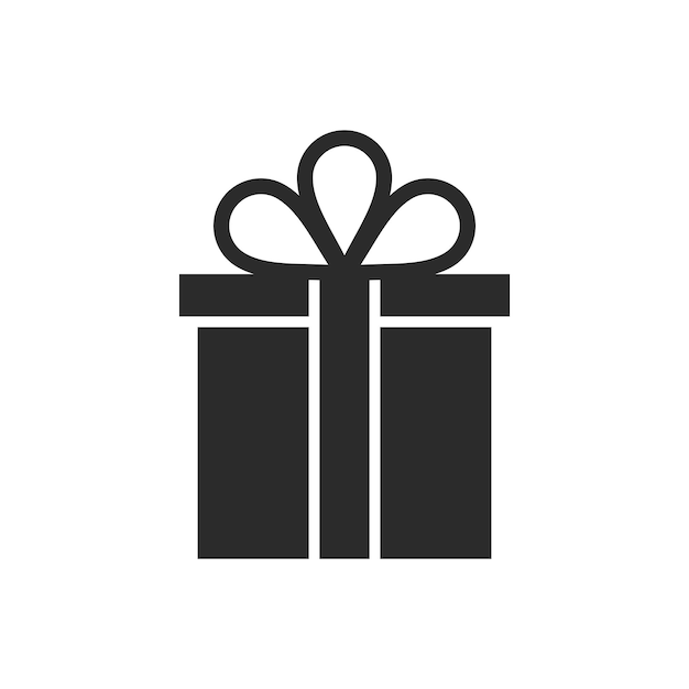 Шаблон векторного логотипа подарочной коробки