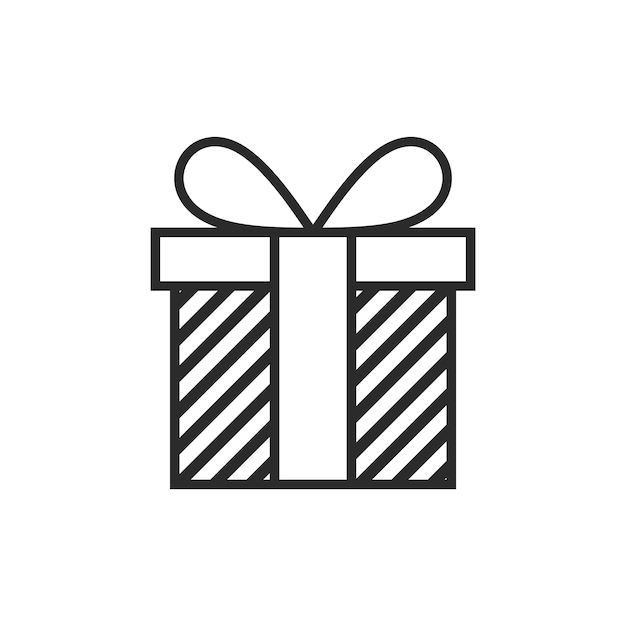 Gift box icon vector logo template