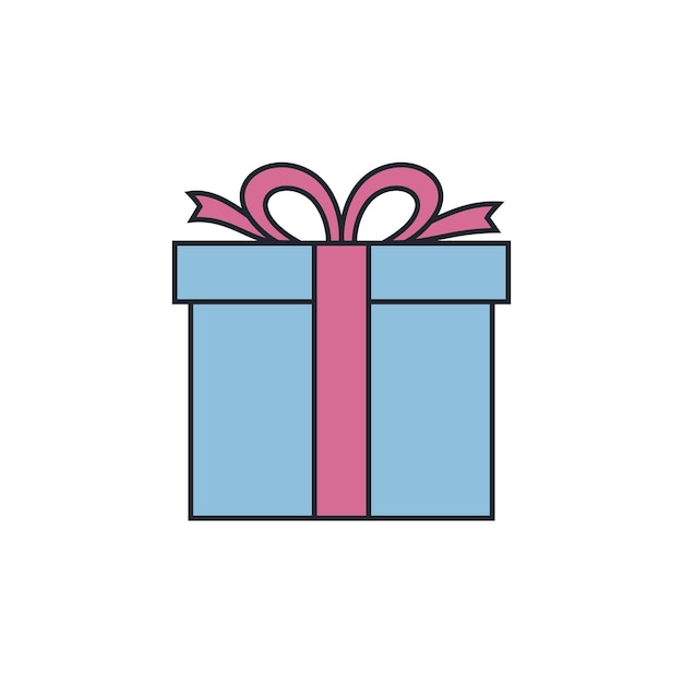 Gift box icon vector logo template