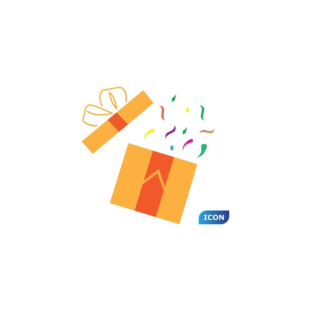 Gift box icon vector