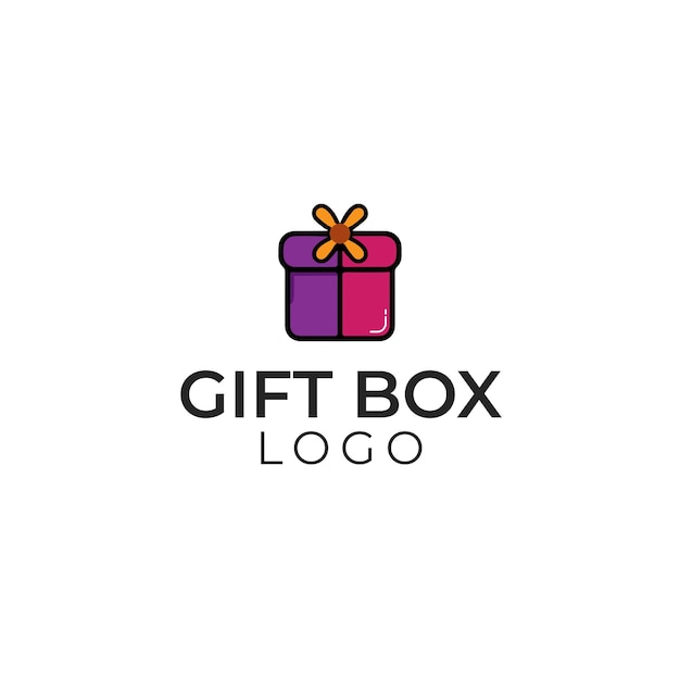 Gift box logo illustration