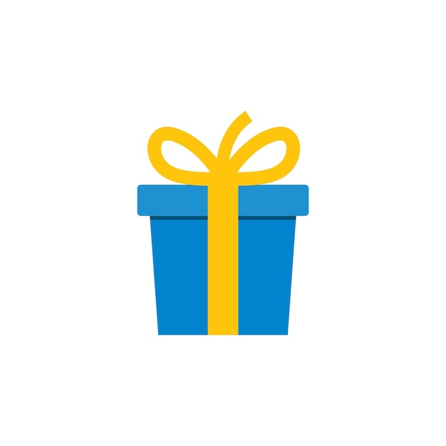 Gift box logo vector icon design