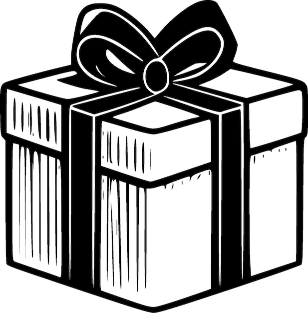 Gift Box Minimalist and Flat Logo Vector illustration