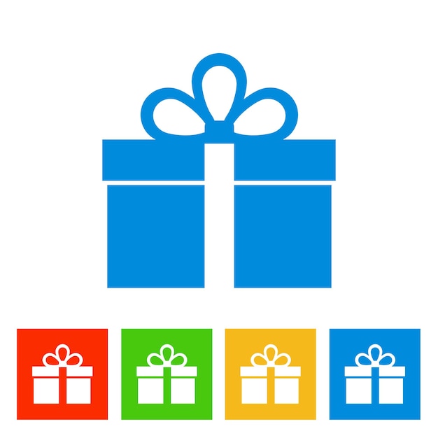 Gift box. new year icon. vector illustration