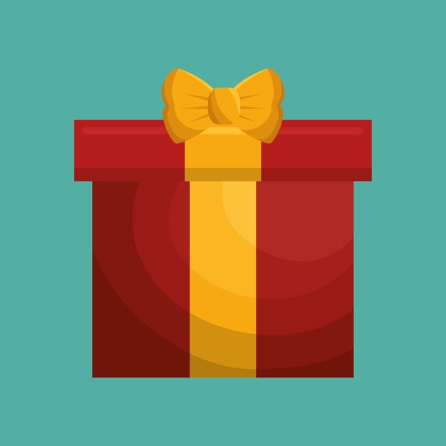 Vector gift box present isolated icon