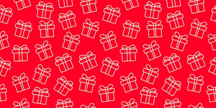 Vector gift box seamless pattern background gift boxes motif fabric for birthday package