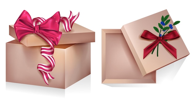 Vector gift box set collection decoration