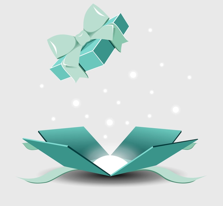 Vector gift box set with ribbon bow isolated on background realistic vector icon for present