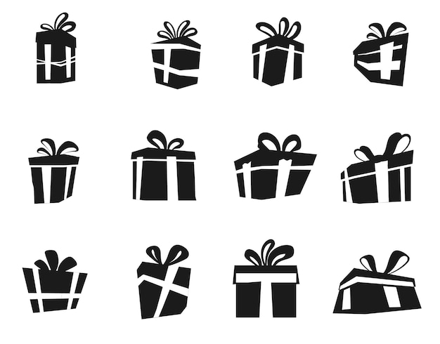 Gift box silhouettes