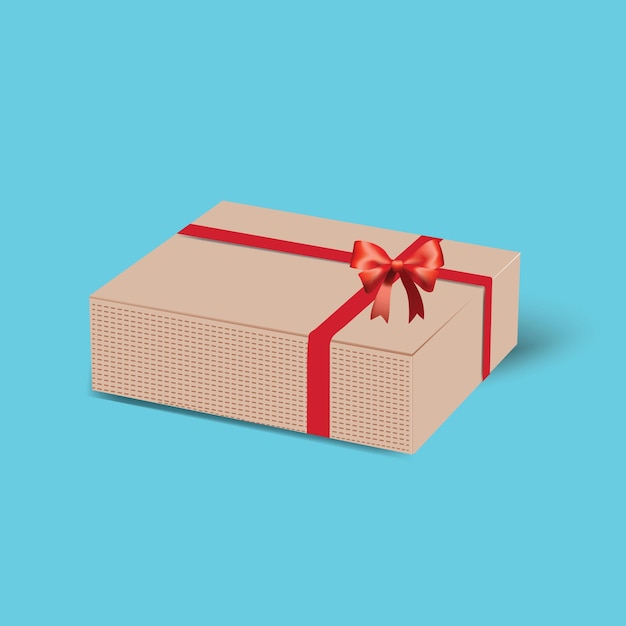 Vector gift box template design with vector