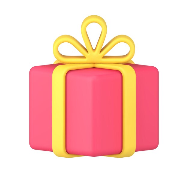 Gift box with bow d icon vector illustration