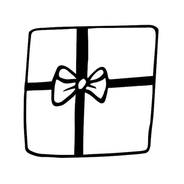 gift box with bow doodle