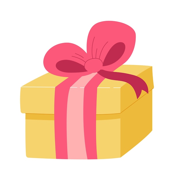 Gift box with a bow illustration