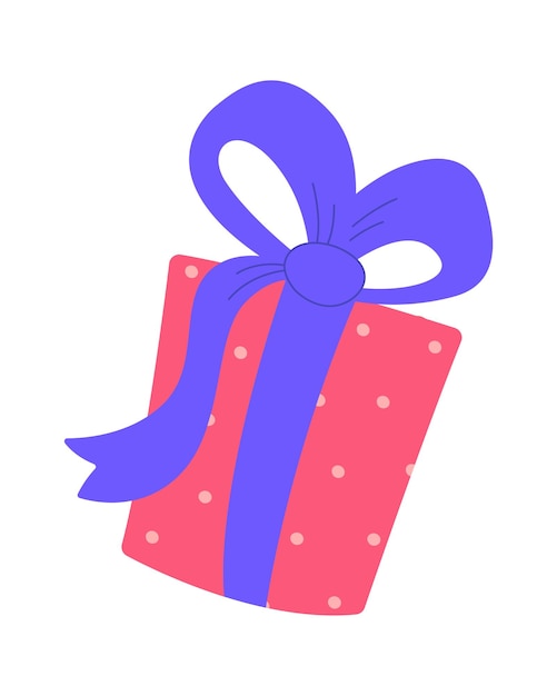 Gift box with a bow illustration