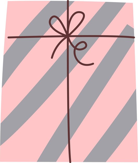 Vector gift box with bow