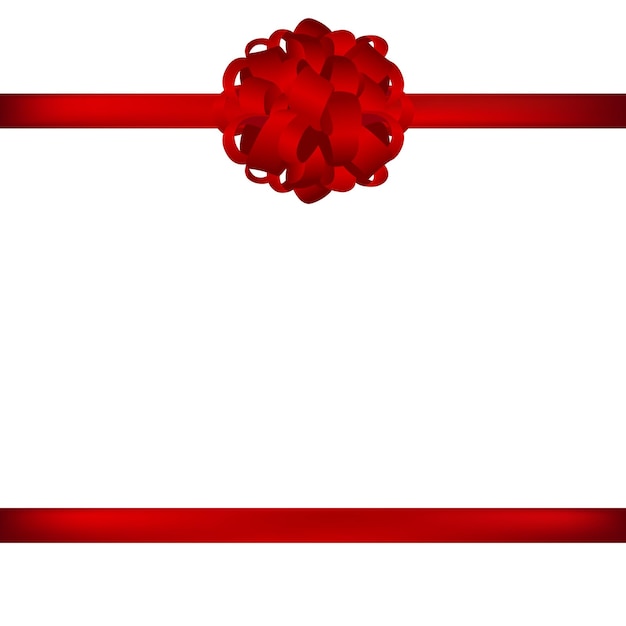 Vector gift in a box with a red bow on a white background vector