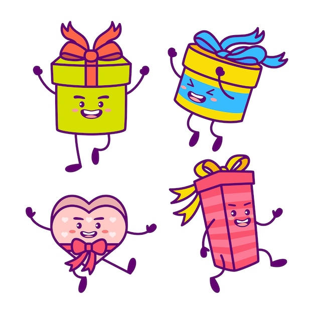 Gift boxes cartoon