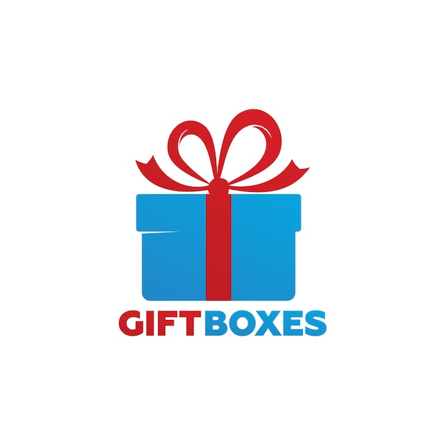 Gift boxes logo template design vector, emblem, design concept, creative symbol, icon