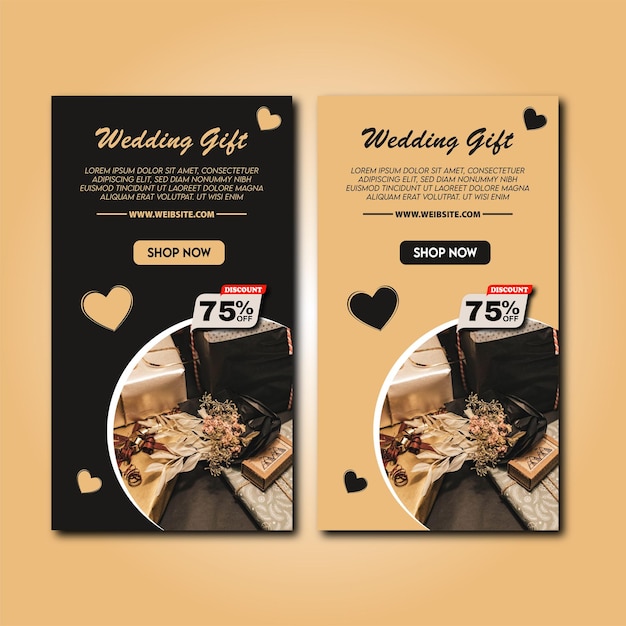 Vector gift brochure template discount design