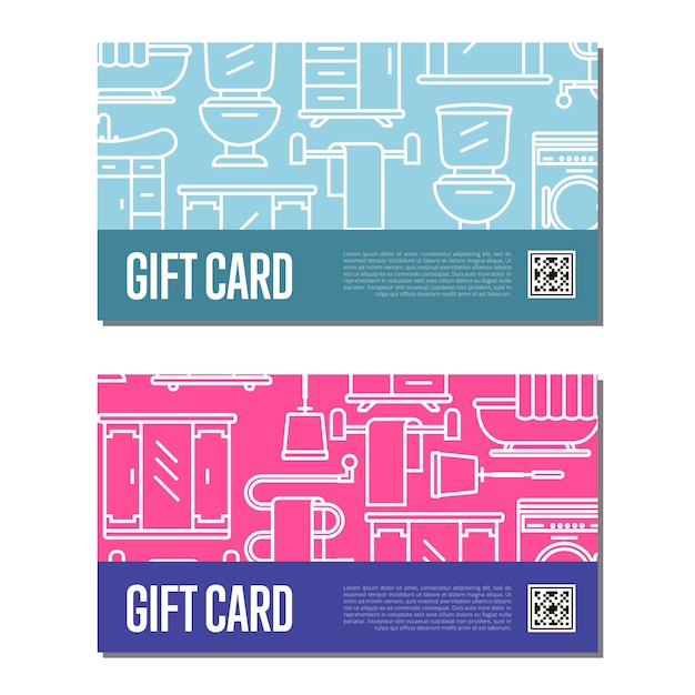 Gift card for bathroom furniture decor