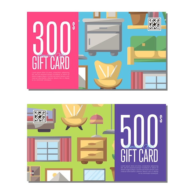 Gift card for bedroom furniture