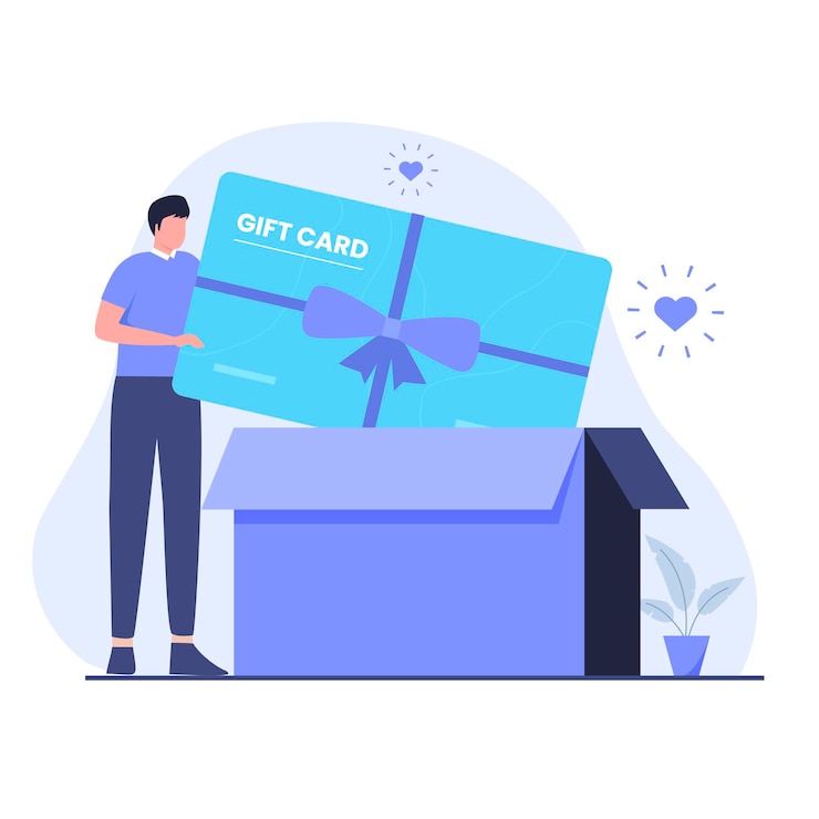 Vector 기프트 카드 일러스트 디자인 컨셉