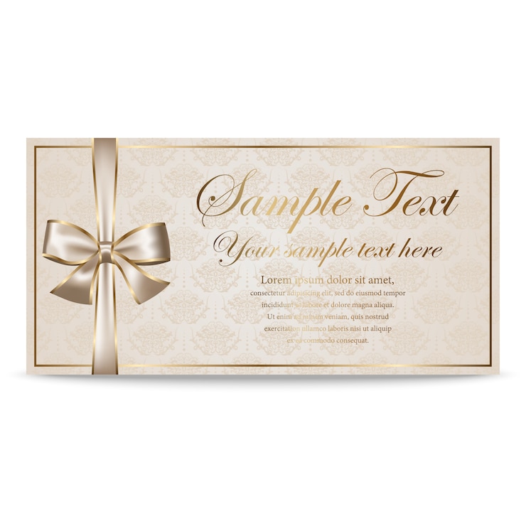 Vector gift card, sertificate, coupon, invitation template