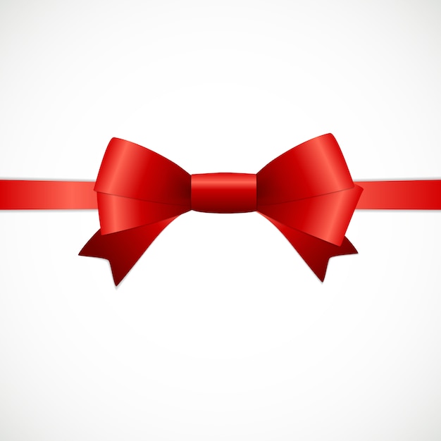 Gift Card Set with Red Ribbon and Bow.  