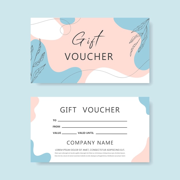 gift card templates template in modern style flowers for salon gallery spa store gift certificate