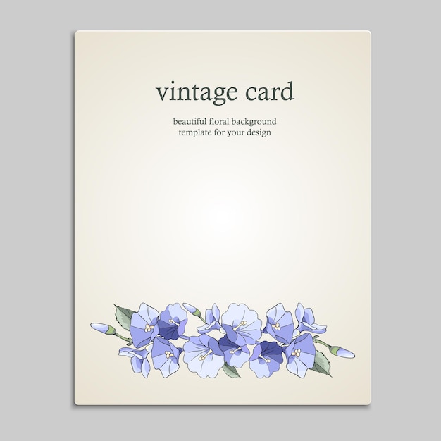 Gift card voucher banners with blue flowers