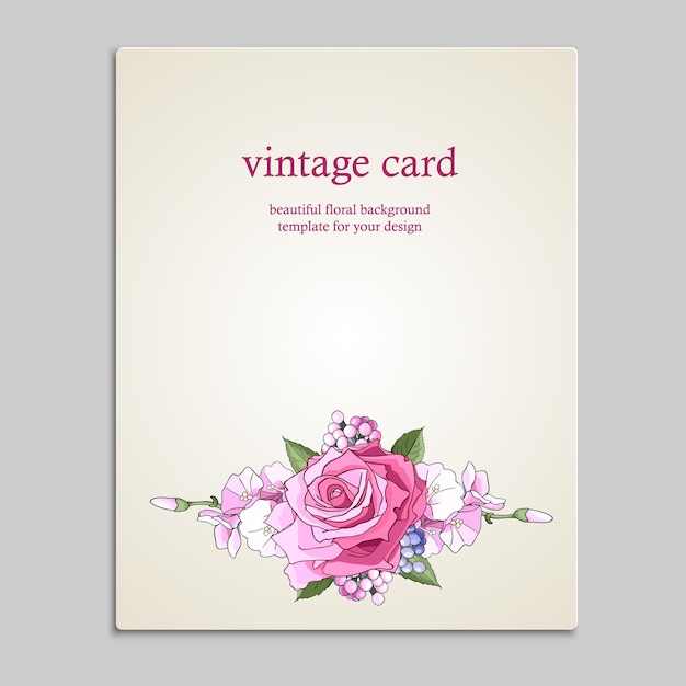 Premium Vector Gift card voucher banners with pink rose flowers