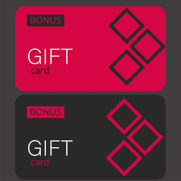 Vector gift card with boxes design