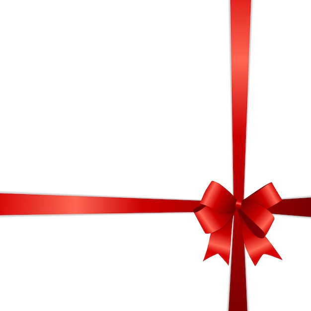 Gift Card with Red Ribbon and Bow.  