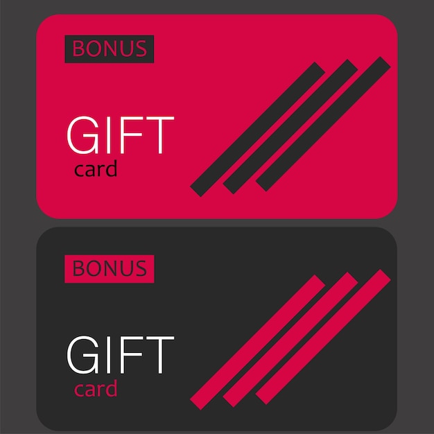 Gift card with stripes